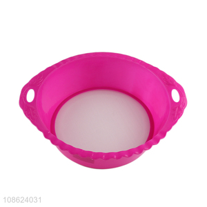 Yiwu market plastic handheld round flour sifter strainer for sale