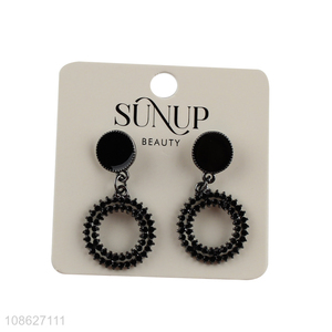 Yiwu market black fashion accessories <em>earrings</em> for women
