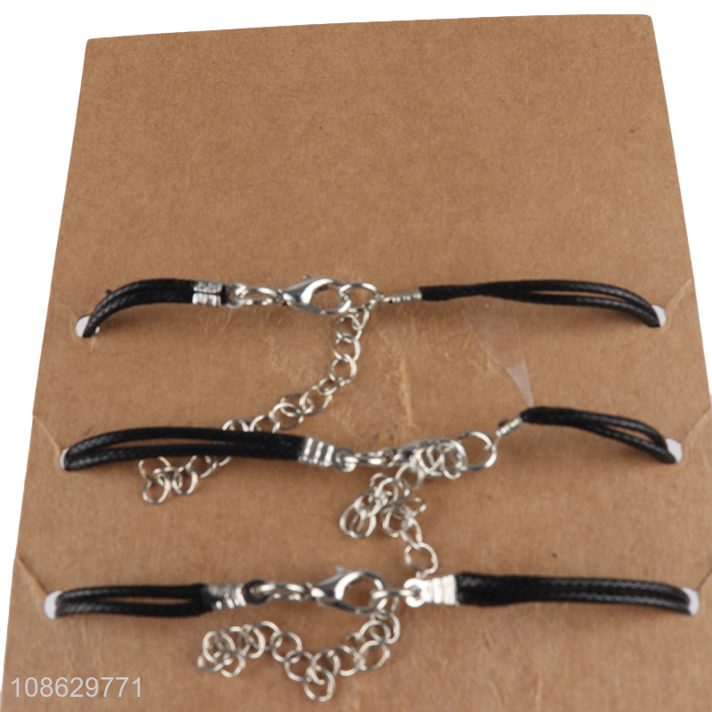 Low price heart pendant alloy fashion jewelry bracelet for sale