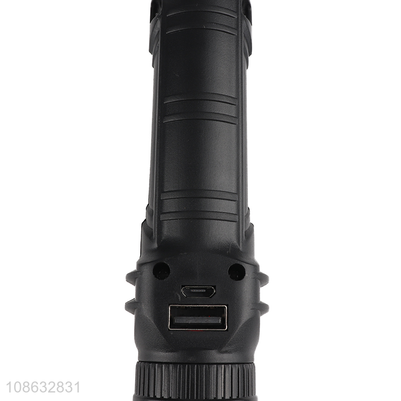 Wholesale 3.7V 1.3W 1LED+12COB Retractable Tactical Torch Flashlight