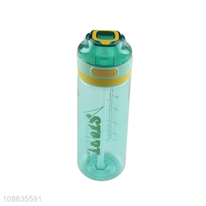 High quality 800ml plastic water bottle with silicone straw