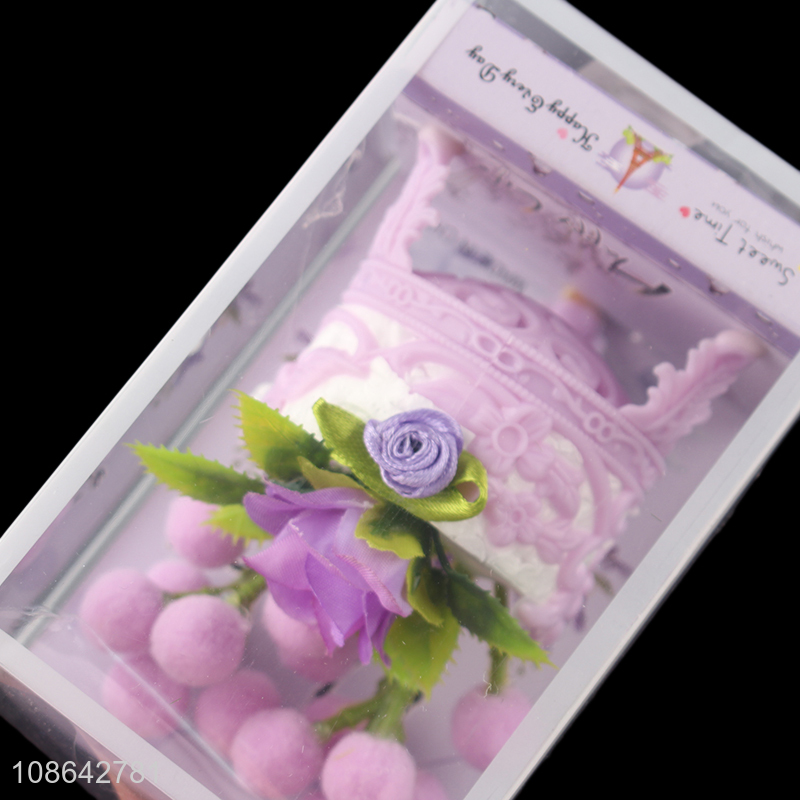 High quality novelty mini simulation flower decoration small gift box