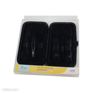 Good quality 7pcs manicure and pedicure set household nail care kit