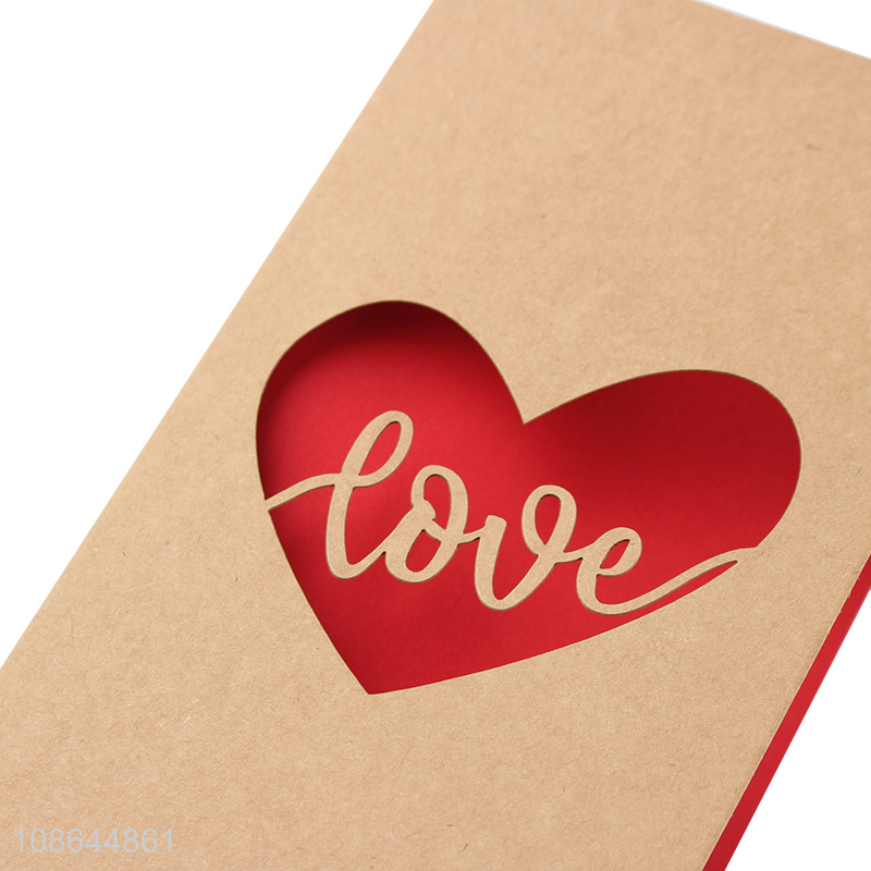 Top selling heart pattern Valentine's day greeting cards
