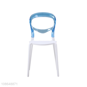 Good quality home furniture stackable armless plastic dining chair