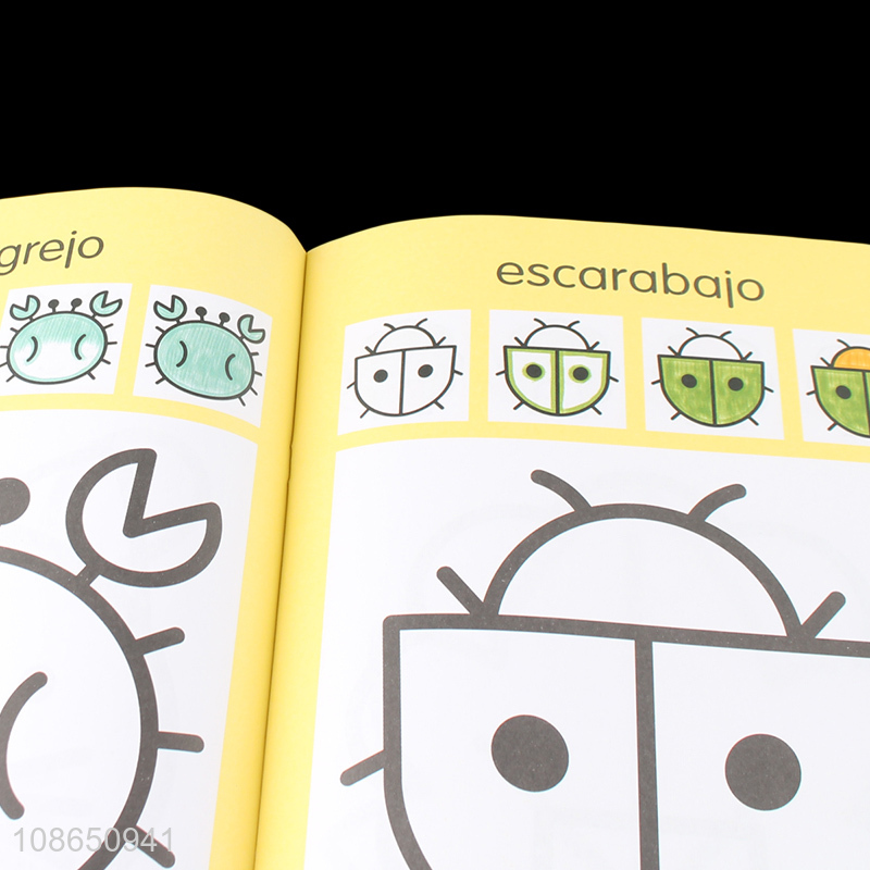 Factory Price Kids Toddlers Preschoolers Educational Spanish Coloring Book