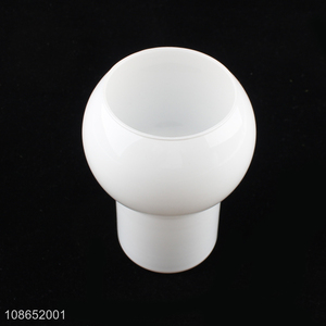 New products solid white glass flower vases glass hydroponic vases