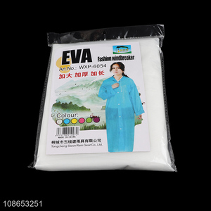 New arrival eva fashion windbreaker disposable raincoat for sale