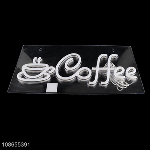 China factory hanging led neon decorative lights for coffee shop