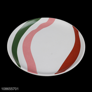 Wholesale round glazed ceramic dining <em>plate</em> salad <em>plate</em> snacks <em>plate</em>