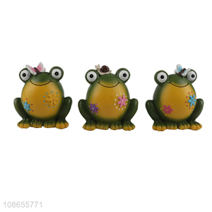 Wholesale garden <em>decoration</em> resin frog statuette animal resin <em>crafts</em>