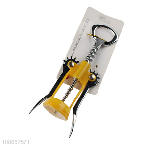 Online wholesale all-in-1 winged corkscrew zinc alloy wine opener