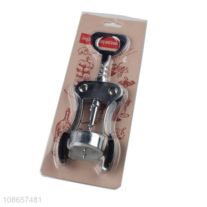 Factory price zinc alloy wing corkscrew manual wine opener