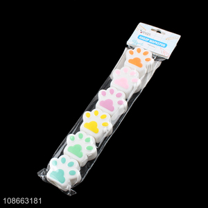 New product cat's paw shaped highlighter pens markers for kids