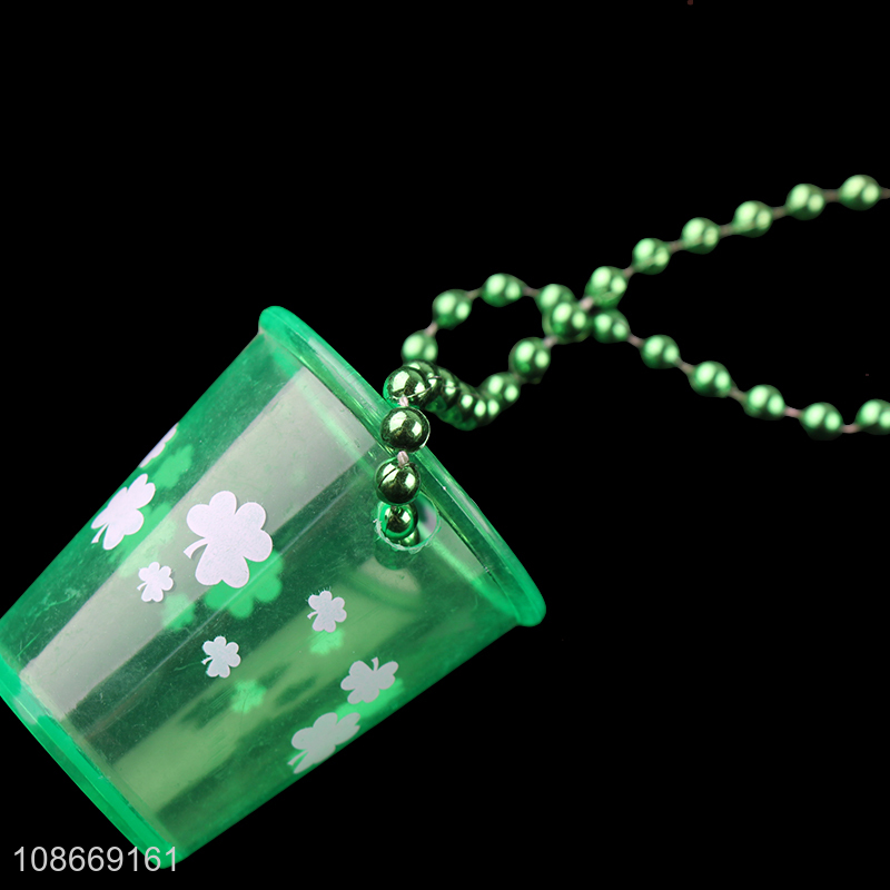 Wholesale St. Patrick's Day Shot Glass Necklace Party Decorations Festival Supplies