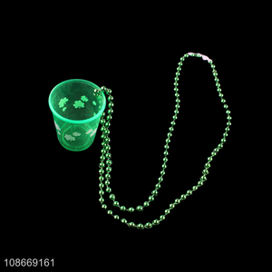 Wholesale St. Patrick's Day Shot Glass Necklace Party Decorations Festival Supplies