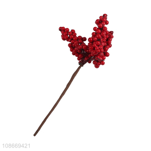 Factory price simulation red berry string for <em>christmas</em> decoration