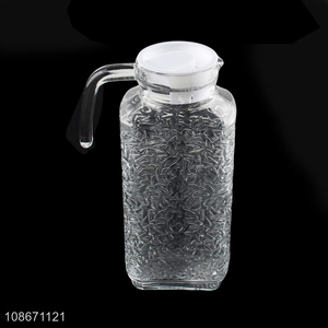Wholesale 1800ml lead free glass water jug water pitcher for beer and juice