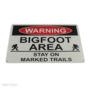 Hot products outdoor warning sign board tin metal crafts for sale