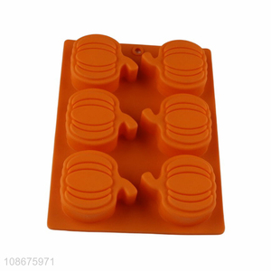 Factory supply bpa free silicone Halloween pumpkin cake molds