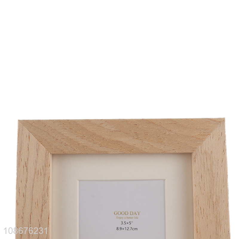 High Quality 5 Inch Solid Wood Picture Frame Standing Photo Frame