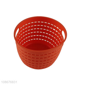 Wholesale round multipurpose plastic basket home office tabletop storage basket