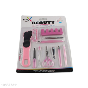 Good quality 11pcs beauty <em>manicure</em> pedicure <em>set</em> nail supplies kit