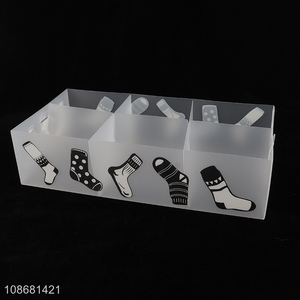 Good quality clear folding closet cabinet wardrobe storage box for <em>socks</em>