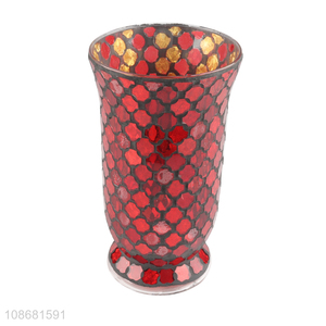 New arrival decorative mosaic <em>glass</em> vase <em>glass</em> crafts for home décor