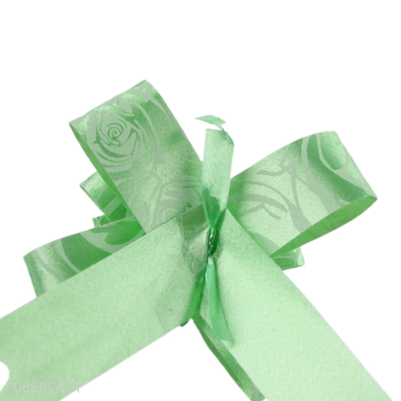 Yiwu market gift box packing pull elastic satin ribbon bow