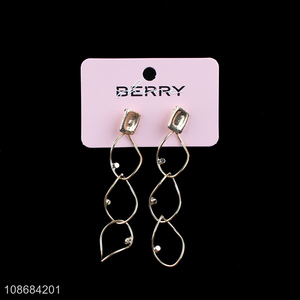 Online wholesale metal chain <em>earrings</em> gold plated chain stud <em>earrings</em>