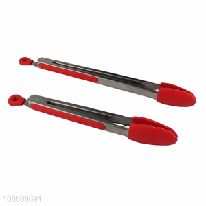 Good selling stainless steel kitchen gadget food tongs food clips wholesale