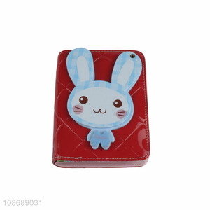 China factory cartoon girls portable wallet short zipper coin <em>purse</em>