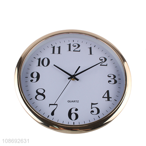 High quality round silent quartz wall clock for home kitchen
