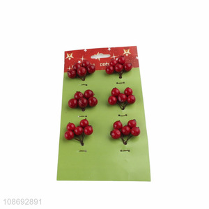 Hot sale <em>christmas</em> decoration <em>christmas</em> red berries pick wholesale