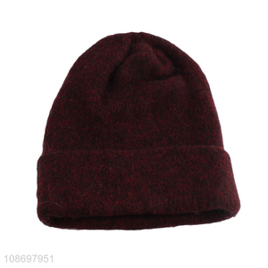 Popular products thickened winter acrylic beanies hat knitted hat for sale