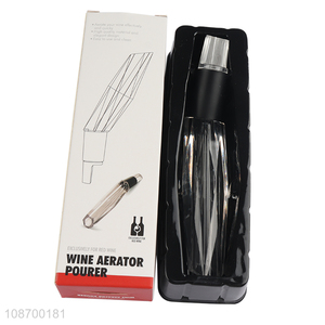 Factory price magic decanter pourer-aerator red wine aerator with filter