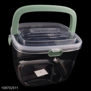 Factory price portable outdoor camping pp ice bucket with lid