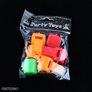 Yiwu factory multicolor plastic party games whistle toys wholesale