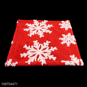 Hot selling fuzzy snowflake throw <em>pillow</em> case Christmas cushion cover