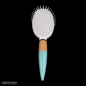 Wholesale wooden handle airbag massage comb hair <em>brush</em> for thick hair