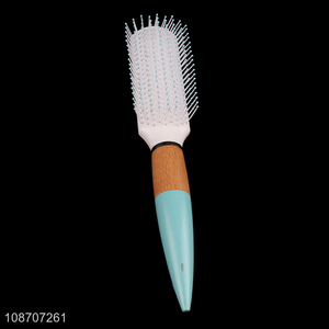 China imports massage detangling comb hair <em>brush</em> with wooden handle