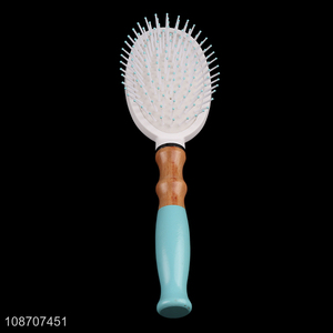 Factory price wooden handle massage airbag comb detangling hair brush