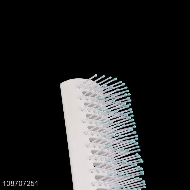Online wholesale wooden handle rib comb massage detangling hair brush