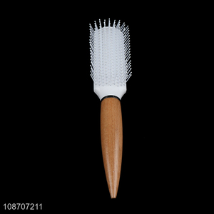 Wholesale wooden handle detangling massage hair <em>brush</em> for wet & dry use