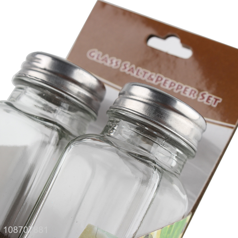 Yiwu market square glass spice containers glass bottles for kitchen