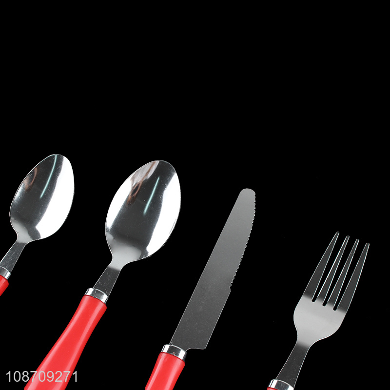 Wholesale 4pcs metal flatware set iron cutlery set spoon and fork set