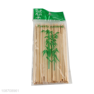 Factory supply natural <em>bamboo</em> skewers for grilling, fruits & appetizers