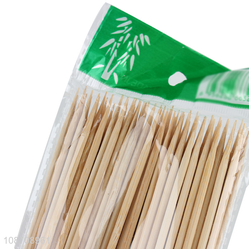 Factory supply natural bamboo skewers for grilling, fruits & appetizers