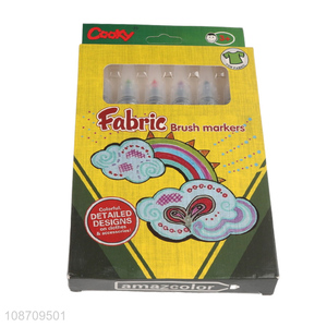 Good quality fabric <em>brush</em> marker textile fancy colors marker pen